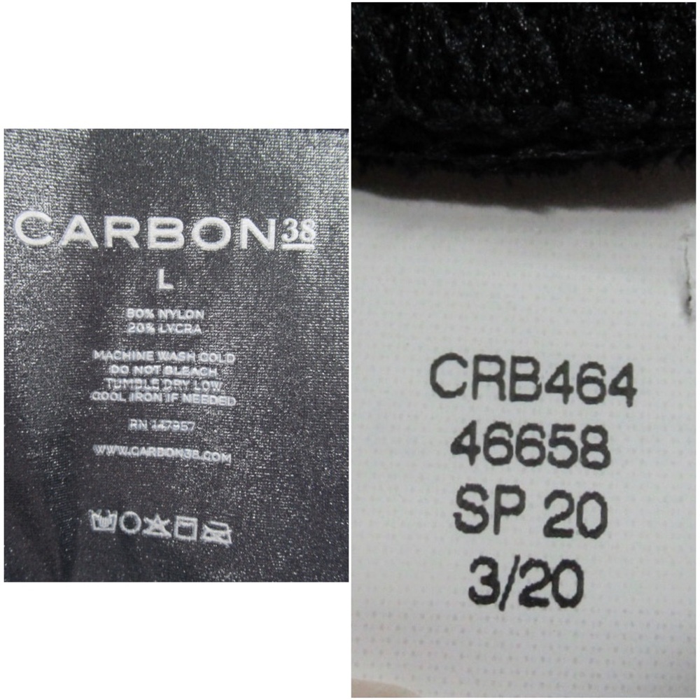 CARBON38 Takara Shine High Rise Full Length Glossy Black Leggings Size Large - Picture 10 of 15